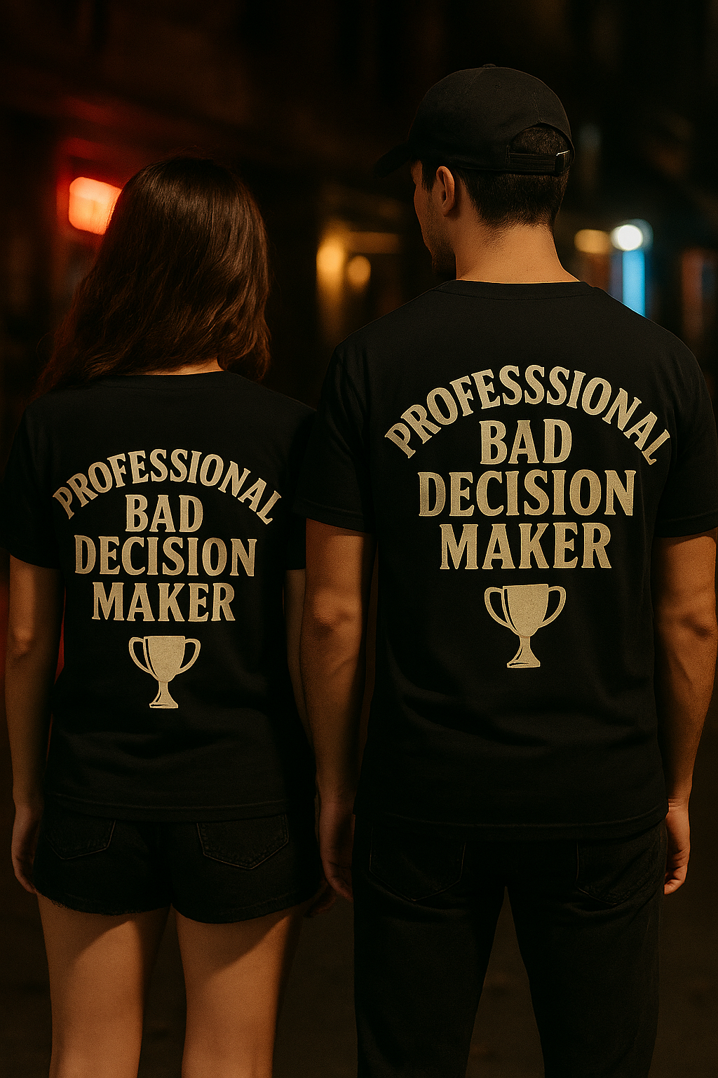 Professional Bad Decision Maker | Degenerate Drip Trophy Tee by Graphic Graveyard