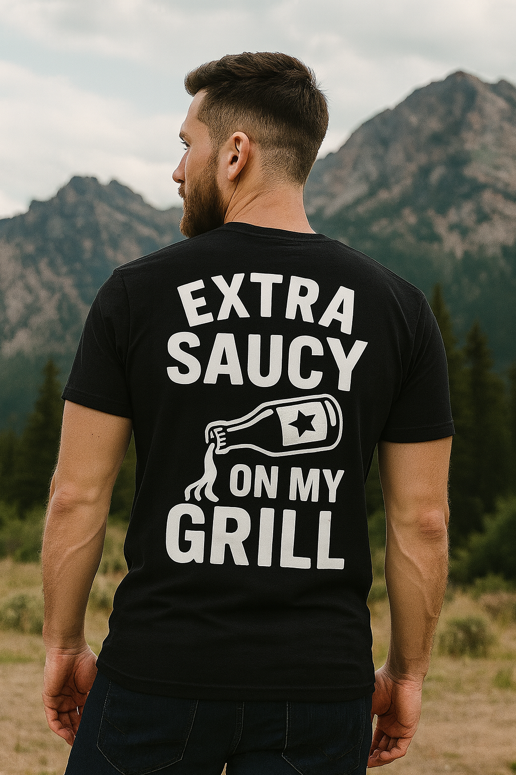 Extra Saucy on My Grill Shirt | Smoked & Unbothered™ by Graphic Graveyard