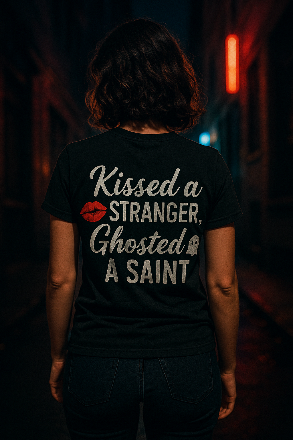 Kissed a Stranger Ghosted a Saint | Degenerate Drip Tee by Graphic Graveyard