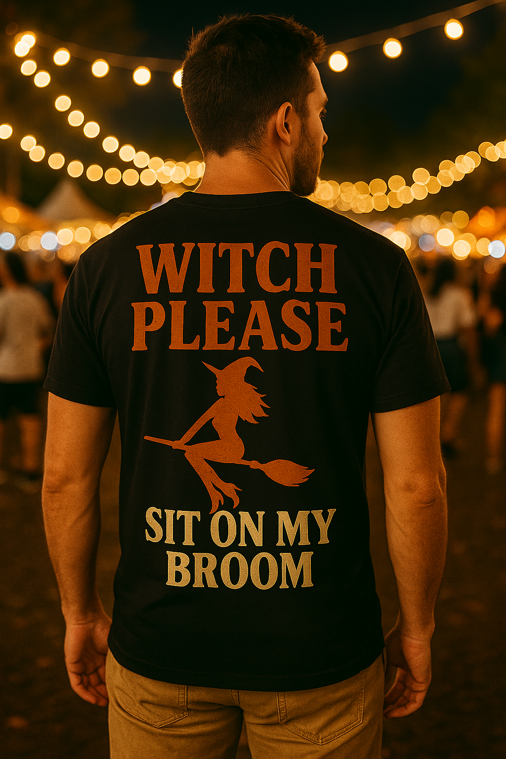 Witch Please – Sit On My Broom | Fright & Fall Saucy Witch Tee by Graphic Graveyard