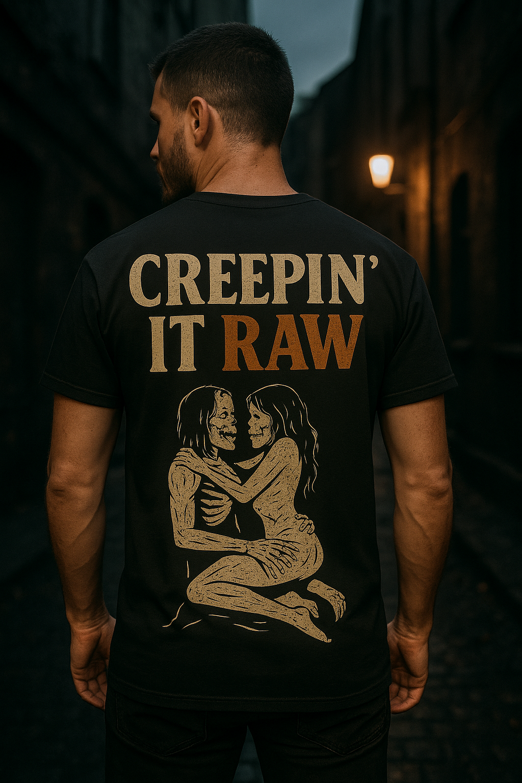 Creepin’ It Raw | Fright & Fall Halloween Tee by Graphic Graveyard