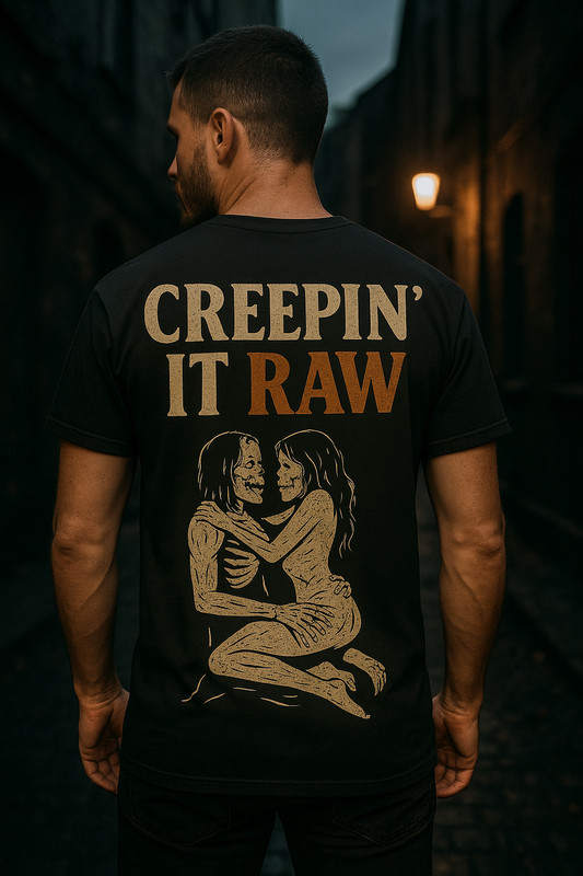 Creepin’ It Raw | Fright & Fall Halloween Tee by Graphic Graveyard