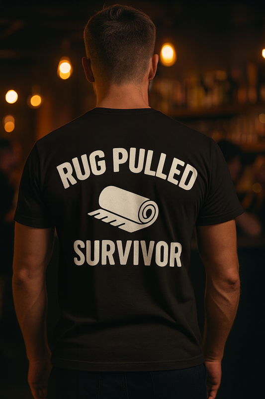 Rug Pulled Survivor Shirt | Degen Den™ by Graphic Graveyard