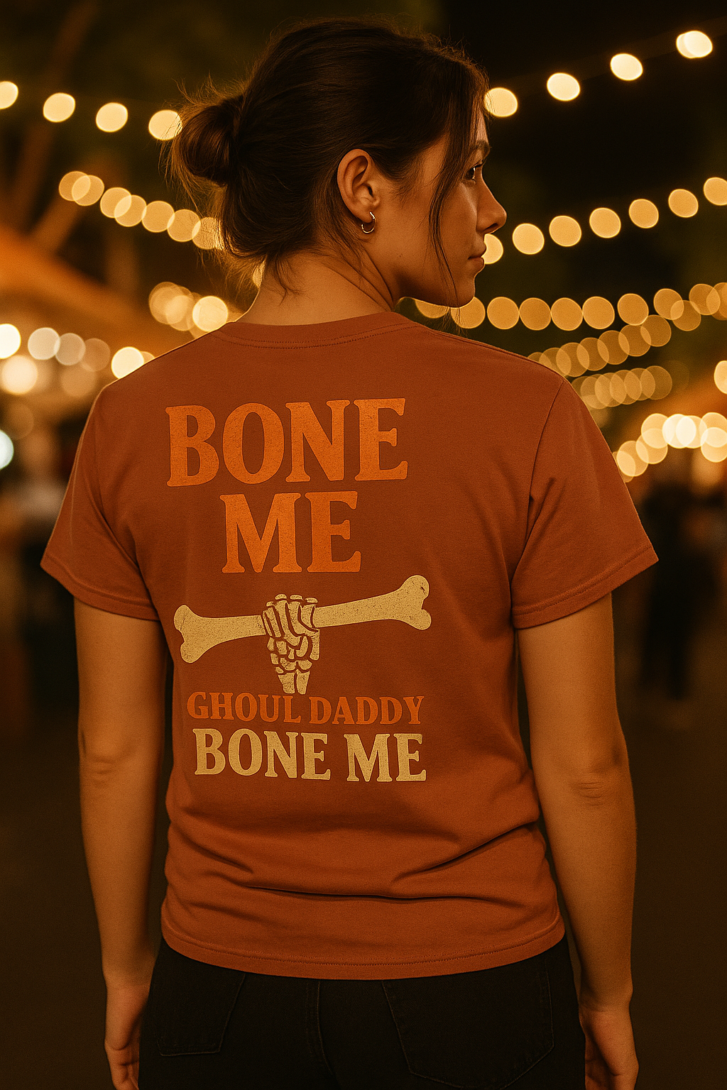 Bone Me Ghoul Daddy | Fright & Fall Saucy Skeleton Tee by Graphic Graveyard