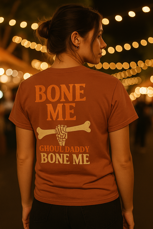 Bone Me Ghoul Daddy | Fright & Fall Saucy Skeleton Tee by Graphic Graveyard
