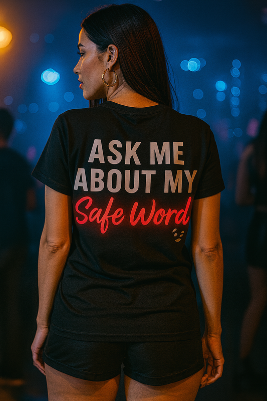 Ask Me About My Safe Word | Degenerate Drip Tee by Graphic Graveyard