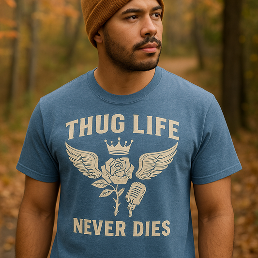 Thug Life Never Dies Shirt | Legends Never Die by Graphic Graveyard