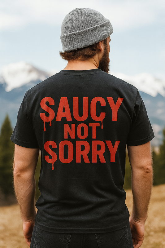 Saucy, Not Sorry BBQ Shirt | Smoked & Unbothered by Graphic Graveyard