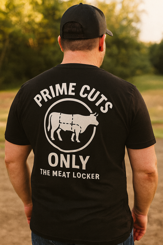 Prime Cuts Only BBQ Shirt | The Meat Locker by Graphic Graveyard