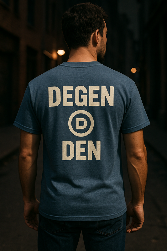 Degen Den Logo Tee | Degen Den by Graphic Graveyard