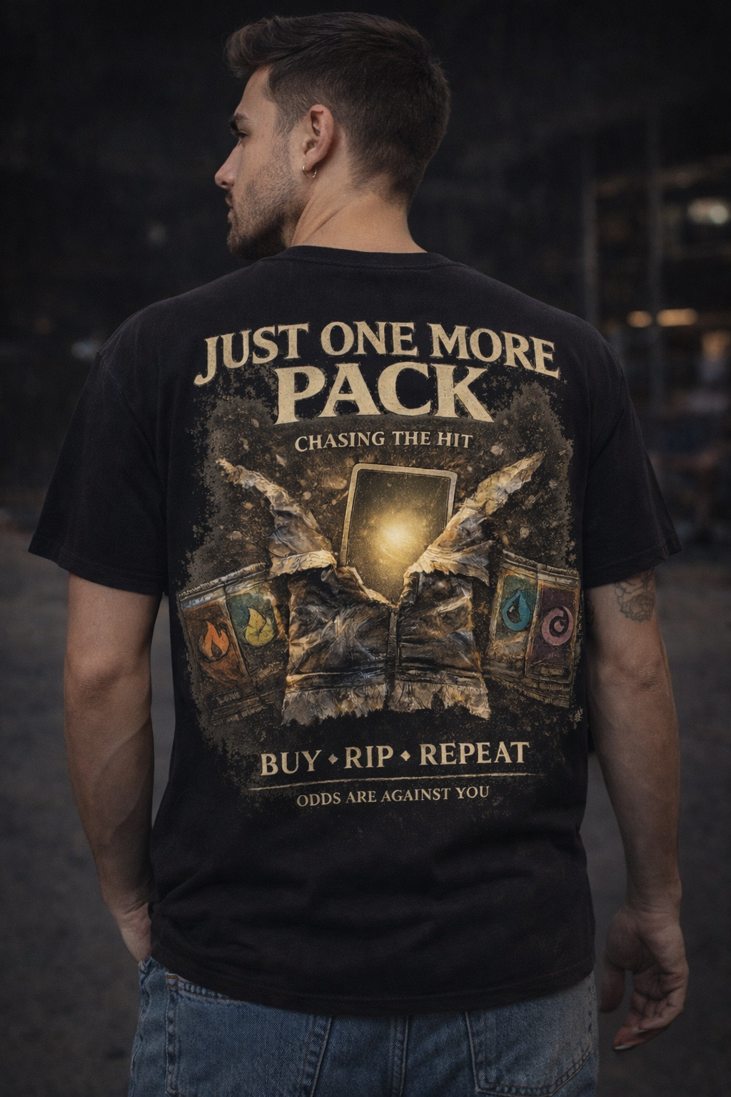 Just One More Pack – Chasing the Hit Graphic Tee Graphic Graveyard