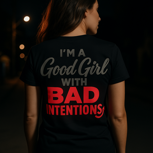 Good Girl With Bad Intentions | Degenerate Drip Tee by Graphic Graveyard