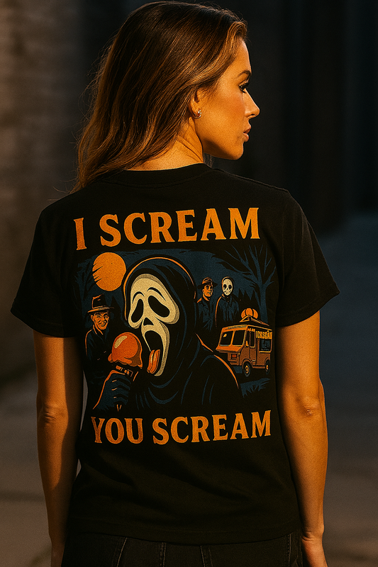 I Scream, You Scream | Killer Ice Cream Tee – Fright & Fall Collection by Graphic Graveyard