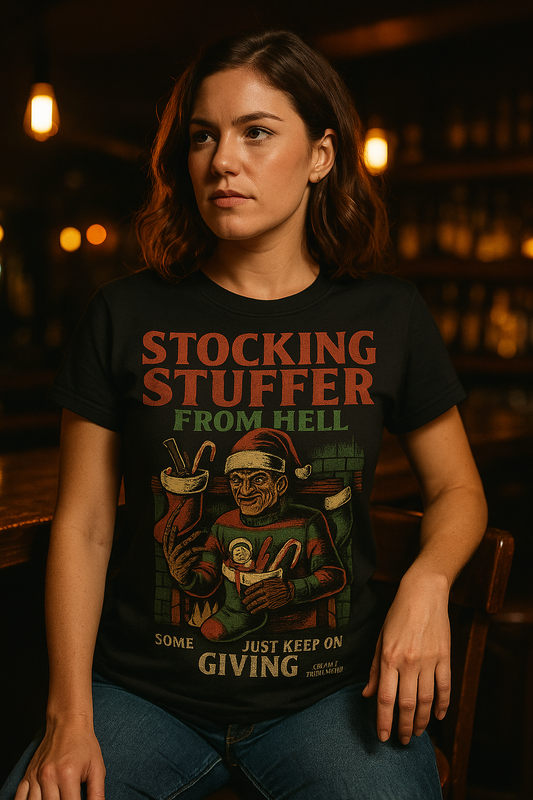Stocking Stuffer from Hell Tee | Horror Christmas Shirt | The Naughty List Collection