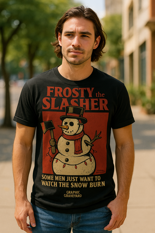 Frosty the Slasher Tee | The Naughty List Collection by Graphic Graveyard Graphic Graveyard
