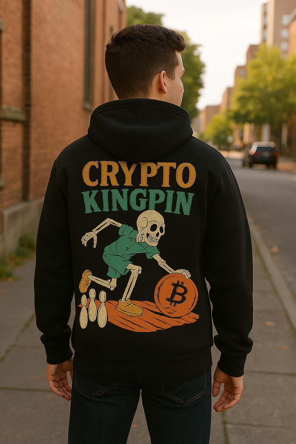 Crypto Kingpin | Degen Den by Graphic Graveyard Hoodie Graphic Graveyard