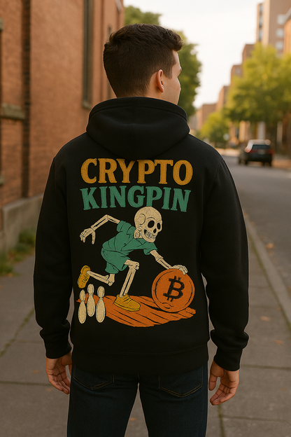 Crypto Kingpin | Degen Den by Graphic Graveyard Hoodie Graphic Graveyard