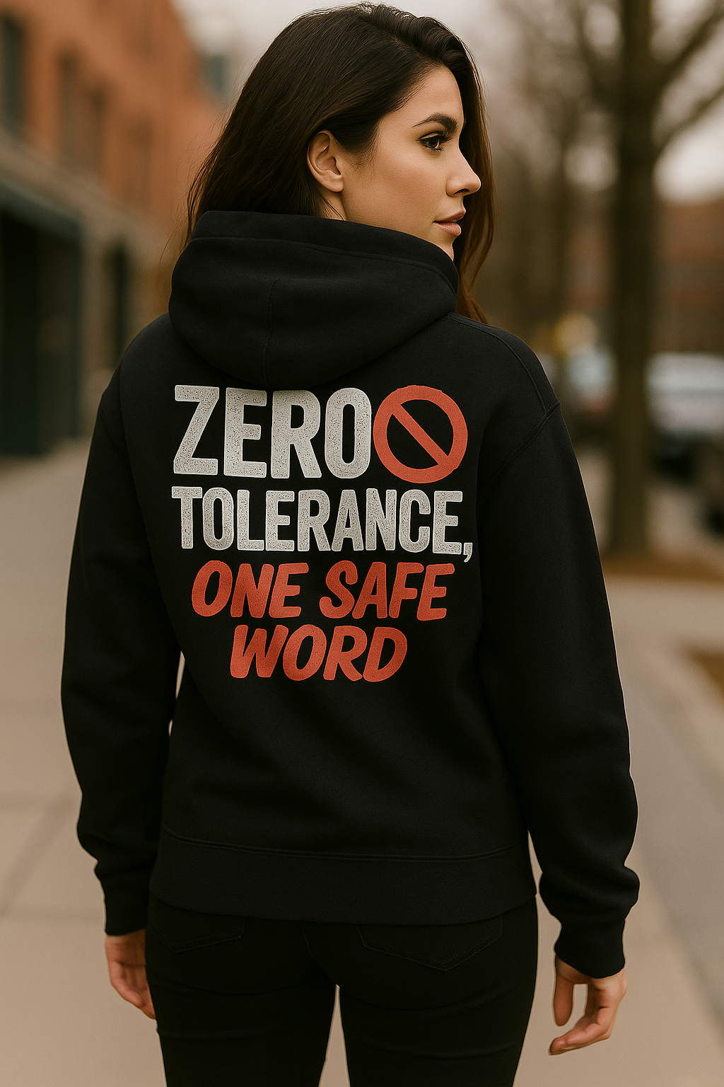 Zero Tolerance, One Safe Word | Degenerate Drip Hoodie by Graphic Graveyard Graphic Graveyard