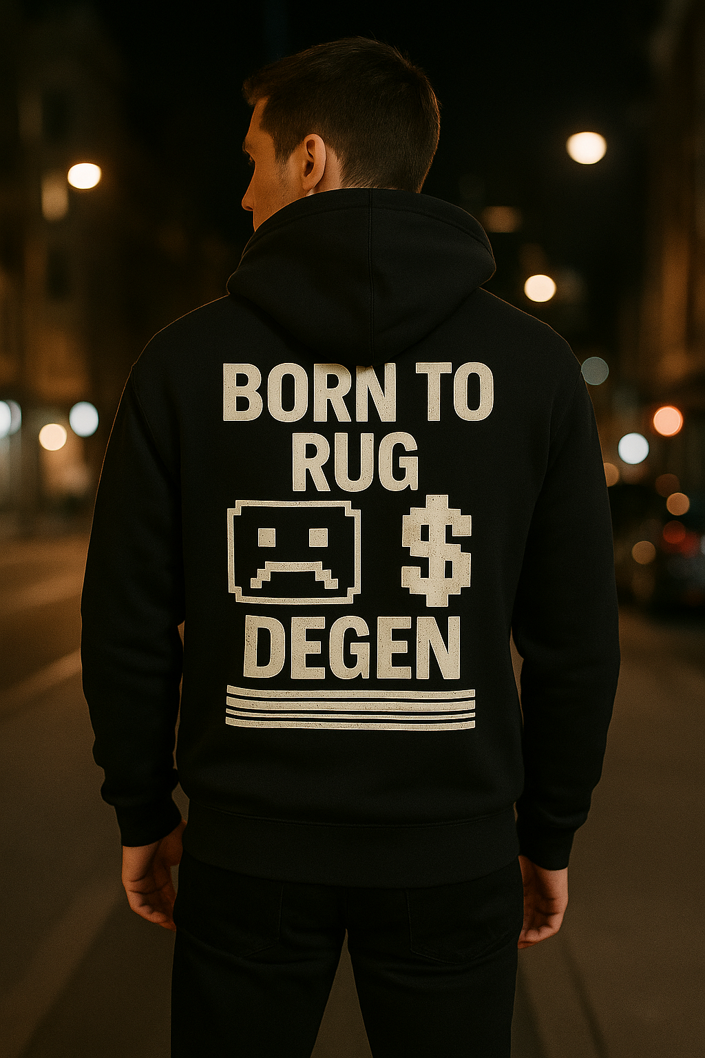 Born to Rug Hoodie | Degen Den by Graphic Graveyard Graphic Graveyard
