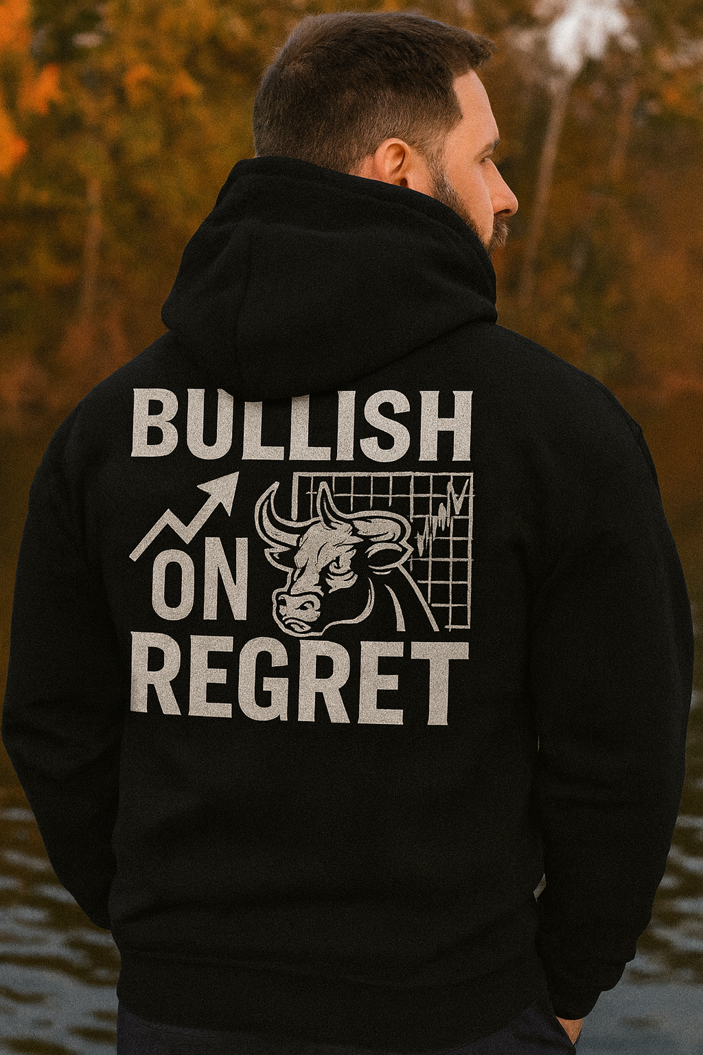Bullish on Regret | Degen Trading Hoodie by Graphic Graveyard Graphic Graveyard