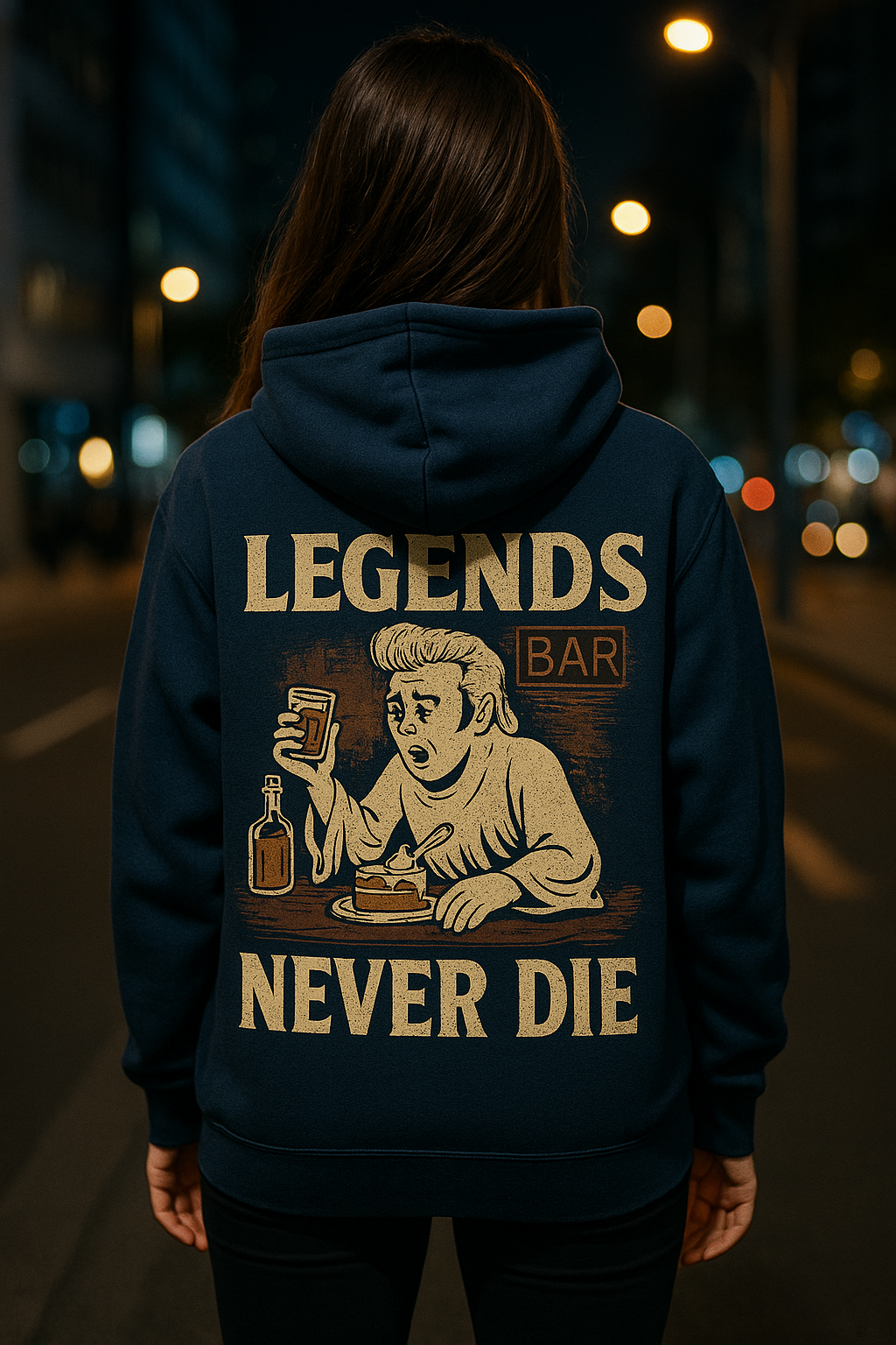 Legends Never Die Bar Hoodie | Legends Never Die by Graphic Graveyard Graphic Graveyard