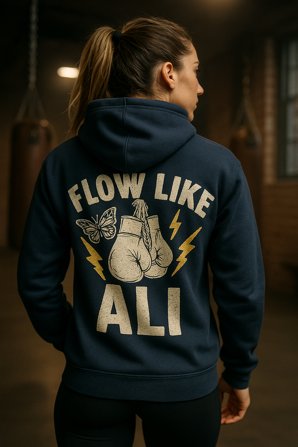 Flow Like Ali Hoodie| Legends Never Die by Graphic Graveyard Graphic Graveyard