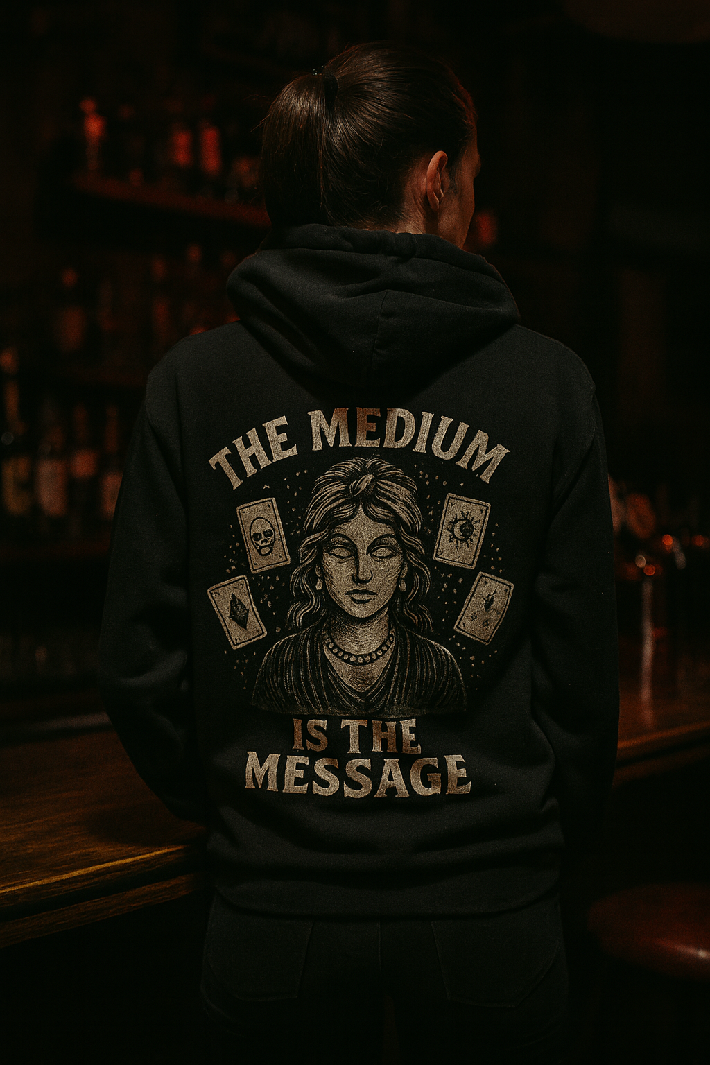 The Medium Is The Message | Paranormal Occult Hoodie by Graphic Graveyard Graphic Graveyard