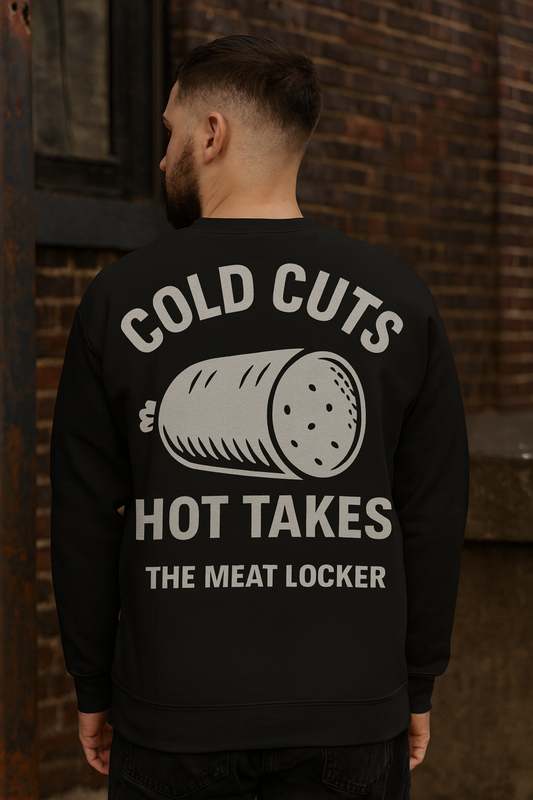 Cold Cuts, Hot Takes Hoodie | The Meat Locker by Graphic Graveyard Graphic Graveyard