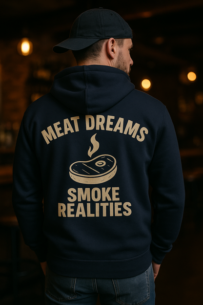 Meat Dreams, Smoke Realities Hoodie | The Meat Locker by Graphic Graveyard Graphic Graveyard