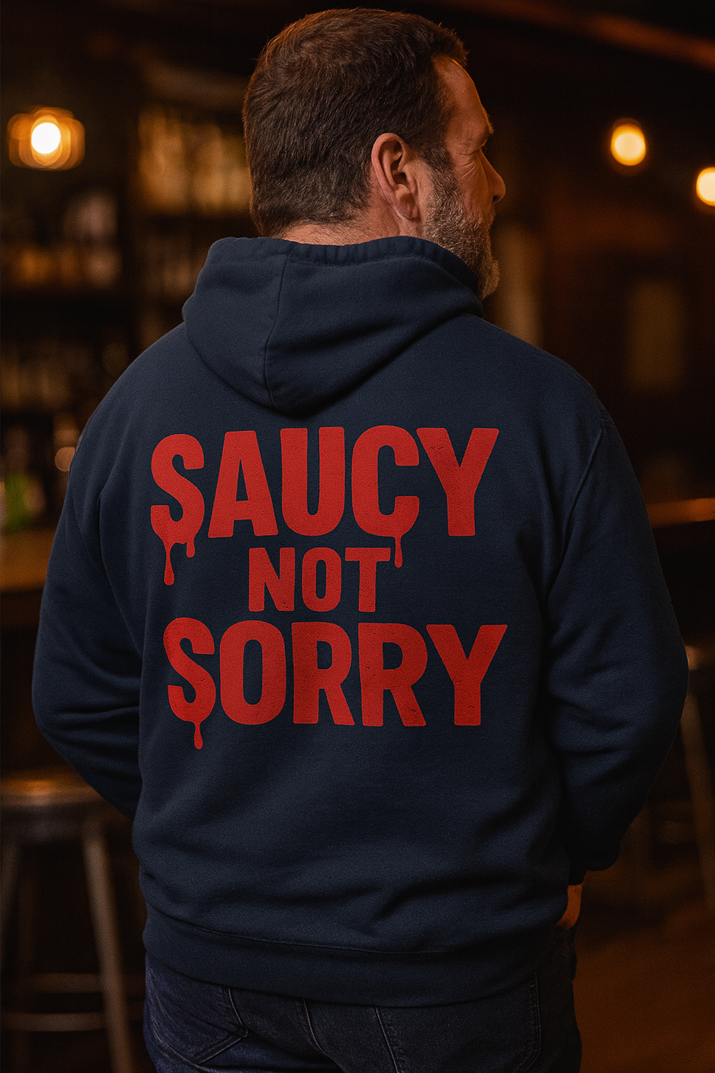 Sauced, Not Sorry BBQ Hoodie | The Meat Locker by Graphic Graveyard Graphic Graveyard